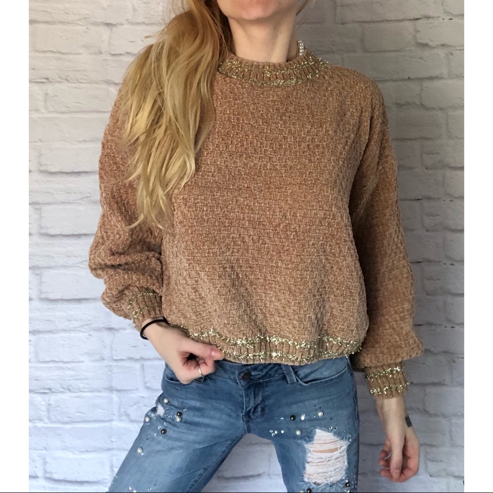 NEW Gold Confetti Sweater
